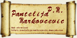 Pantelija Markovčević vizit kartica